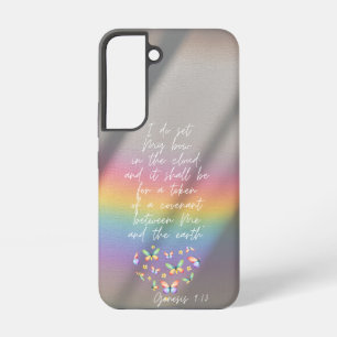 Mädchenhafter Glaube Regenbogen-Fotografie Schmett Samsung Galaxy Hülle