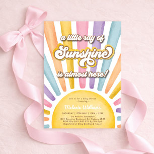 Mädchenhafter Sonnenschein Mädchen Baby Shower Einladung