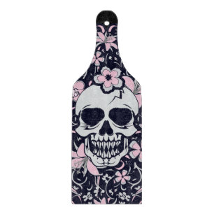 Mädchenhafter Vintage-Totenkopf Schneidebrett