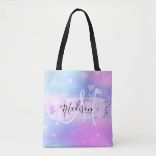 Mädchenhaftes Farbige Einhorn Regenbogen Herzen Mo Tasche