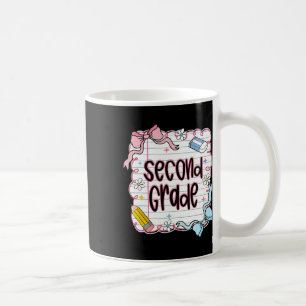 Mädchenhaftes Flirt Second Grade Zurück zur Schule Kaffeetasse