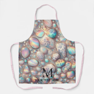 Mädchenhaftes Glamour-Opal-Leoparden-Druck-All-Ove Schürze
