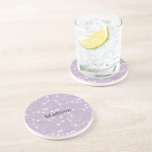 Mädchenhaftes Lavendel-Kunst-Glitter-Funkeln Getränkeuntersetzer