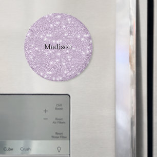 Mädchenhaftes Lavendel-Kunst-Glitter-Funkeln Magnet