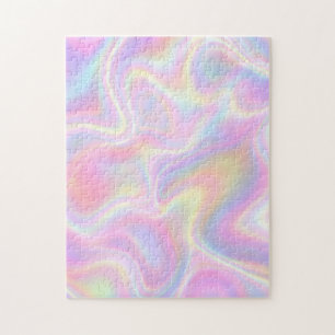 Mädchenhaftes, lebendiges, pastellfarbenes hologra
