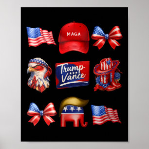 Mädchenhaftes Mädchen Trump Vance 2024 Trump Mädch Poster