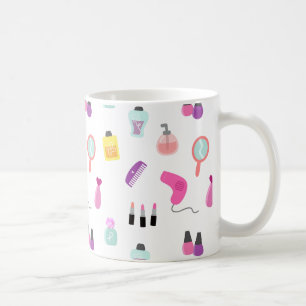 Mädchenhaftes Make-up, Schönheit, Pflege-Muster Kaffeetasse