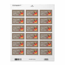 Mädchenhund-Mops-Namensschilder Adressaufkleber