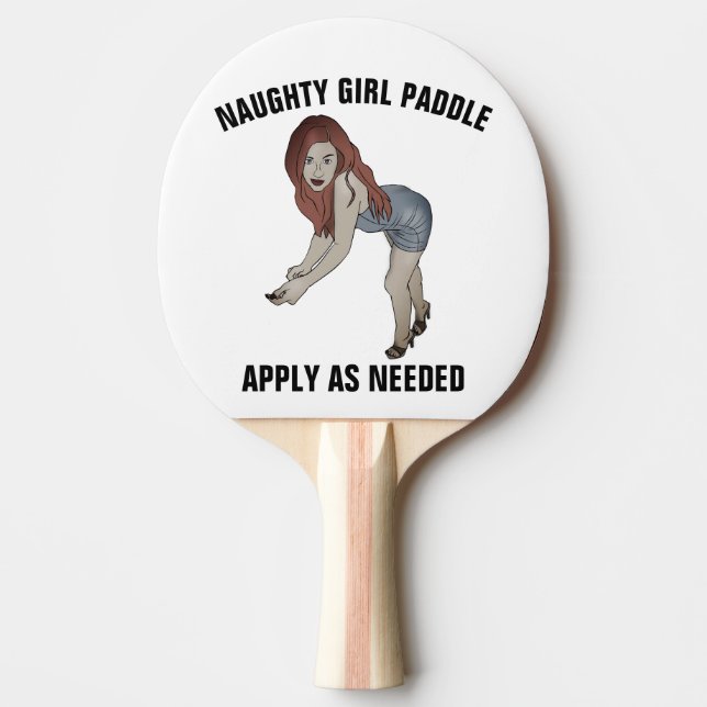 MÄDCHENMÄDCHEN; Pingpongpaddel Tischtennis Schläger (Vorderseite)