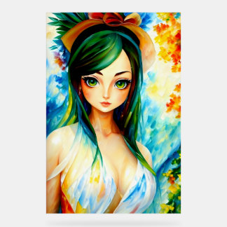 Mädchenmalerei Acrylschild