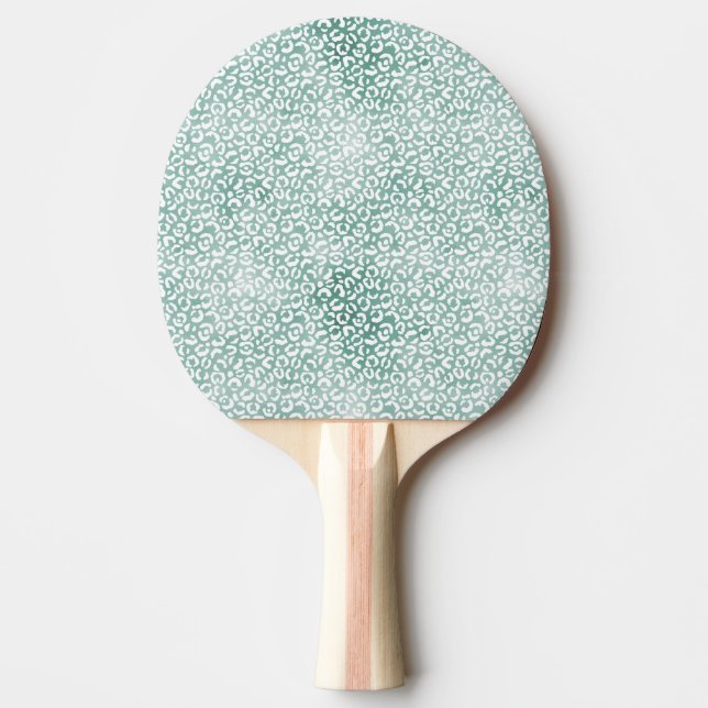 Mädchenminze, weiße Leoparden Tischtennis Schläger (Vorderseite)