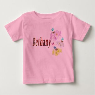 Mädchenname Bethany mit Kätzchen, Baby T-shirt