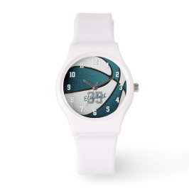 Mädchenname Jersey Nummer aquamarin Armbanduhr
