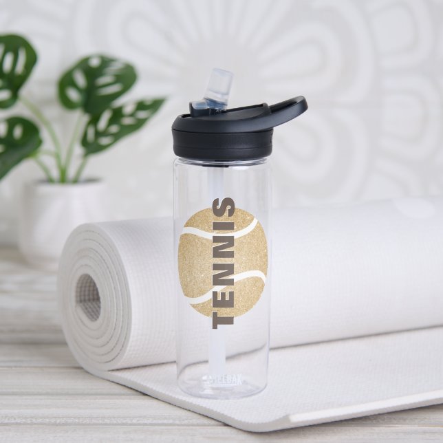 Mädchenname Jersey Nummer Zoll Gold Tennis Trinkflasche (Yoga)