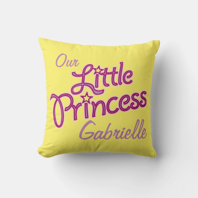 Mädchenname Prinzessin Name & Foto Kissen (Vorderseite)
