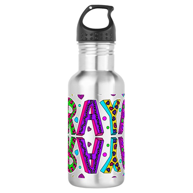Mädchenname Raya Edelstahlflasche (Vorderseite)