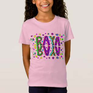 Mädchenname Raya Stars and Hearts T - Shirt