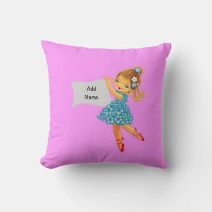Mädchenpolster, Ballerina Pink Girly Kissen