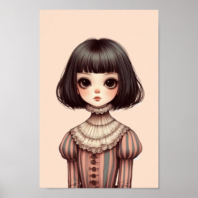 Mädchenporträt Poster (Vorne)