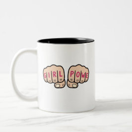 Mädchenpower-Zweifarbiges-Kaffeetasse Zweifarbige Tasse