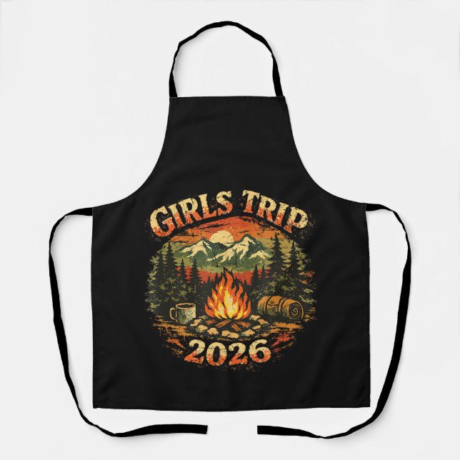 Mädchenreise 2026 Camping-Abenteuer Schürze (Vorderseite)