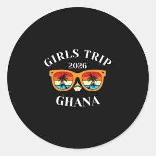 Mädchenreise 2026 Ghana Kreuzfahrt Urlaub Reise Runder Aufkleber
