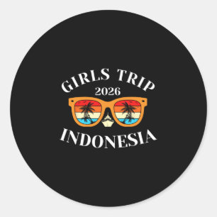 Mädchenreise 2026 Indonesien Frühjahrsferien 2026  Runder Aufkleber