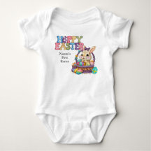 Mädchens erster Osternadel Niedlicher Baby Bodysui