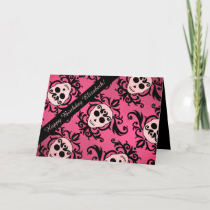 Mädchenschädel Geburtstag Karte