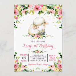 Mädchenschaf Geburtstagsladung Einladung