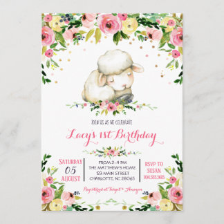 Mädchenschaf Geburtstagsladung Einladung