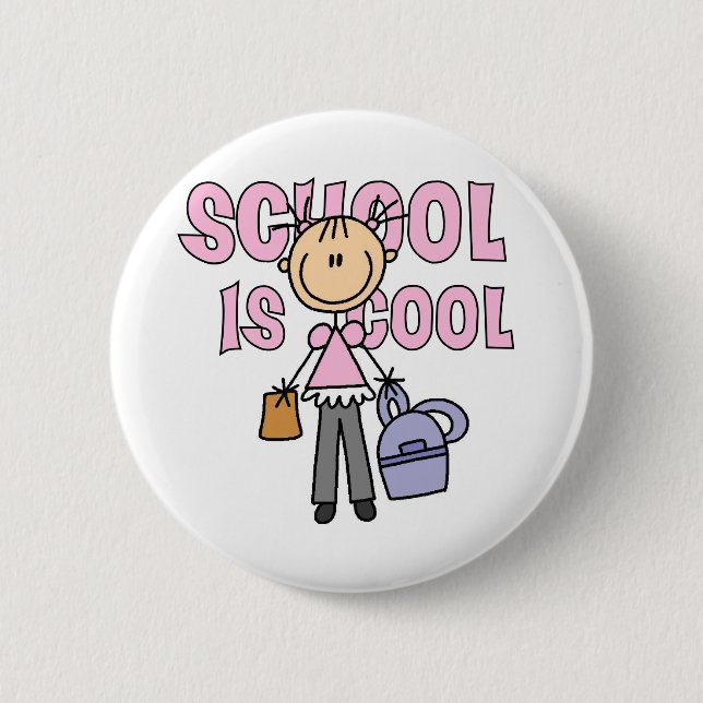 Mädchenschule ist cool button (Vorderseite)