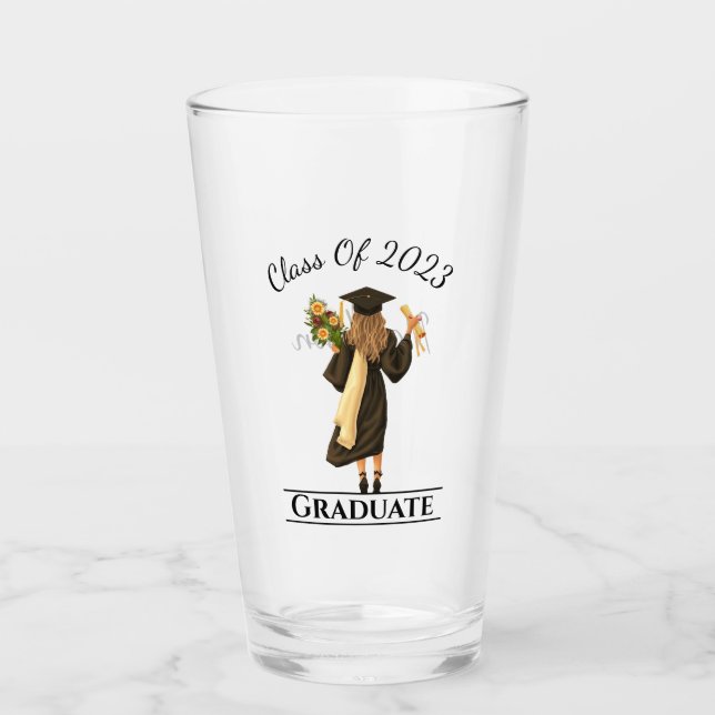 Mädchenstudium 1 Anpassbares Jahr Glas (Vorderseite)