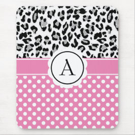 Mädchenteile und Tiere drucken Monogramm Mousepad