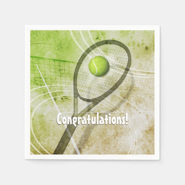 MädchenTennis personalisiert Serviette (Vorderseite)