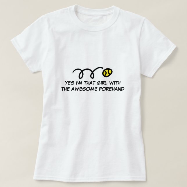Mädchentennist-shirt mit lustigem Zitat T-Shirt (Design vorne)