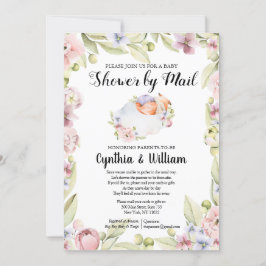 Mädchentuch per Post | Elegante Frühlingsflora Einladung