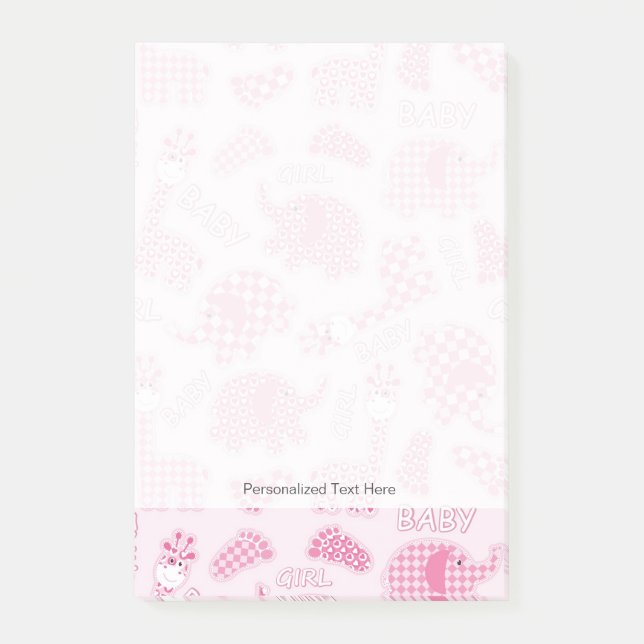 Mädchenunterlage Post-it Klebezettel (Vorderseite)