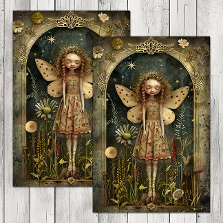 MÄDCHENWALDSEITENZEICHEN SEIDENPAPIER