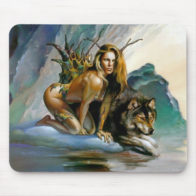 Mädchenwolf Mousepad (Vorne)