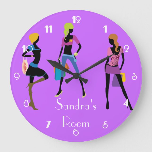 Mädchenzimmer Große Wanduhr (Vorderseite)