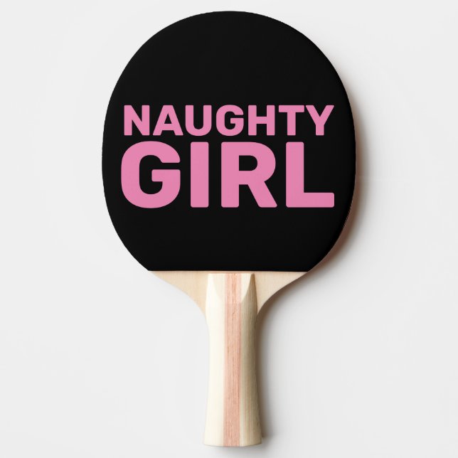 MÄDCHTIGE MÄDCHEN-EHEFRAU-PONG-PADDLE TISCHTENNIS SCHLÄGER (Vorderseite)