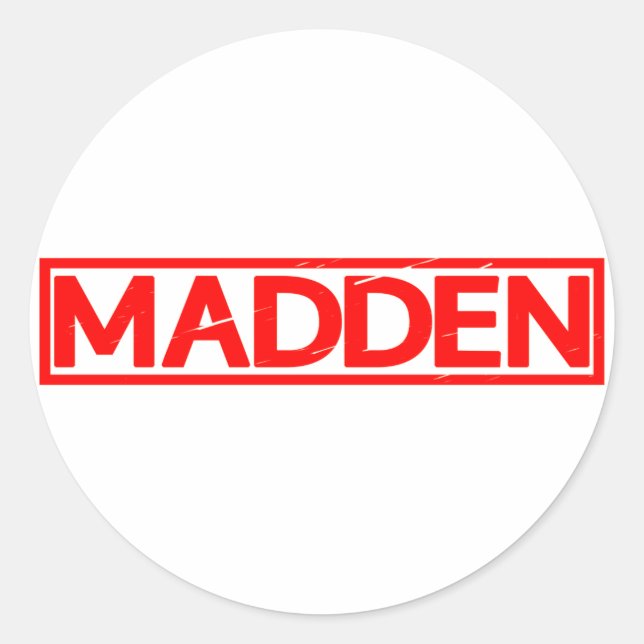 Madden Briefmarke Runder Aufkleber (Vorderseite)