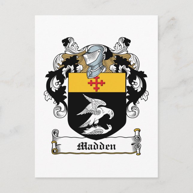 Madden Familienwappen Postkarte (Vorderseite)