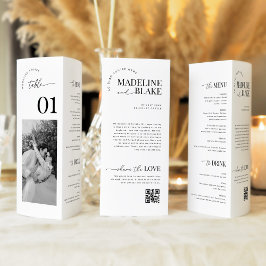 MADDIE Trifold Table Numbers, Photo and QR Code