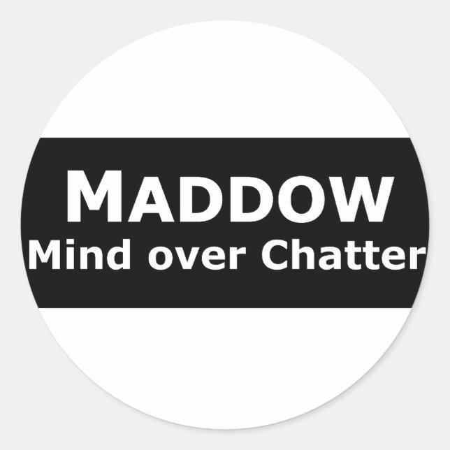 Maddow-Aufkleber Runder Aufkleber (Vorderseite)