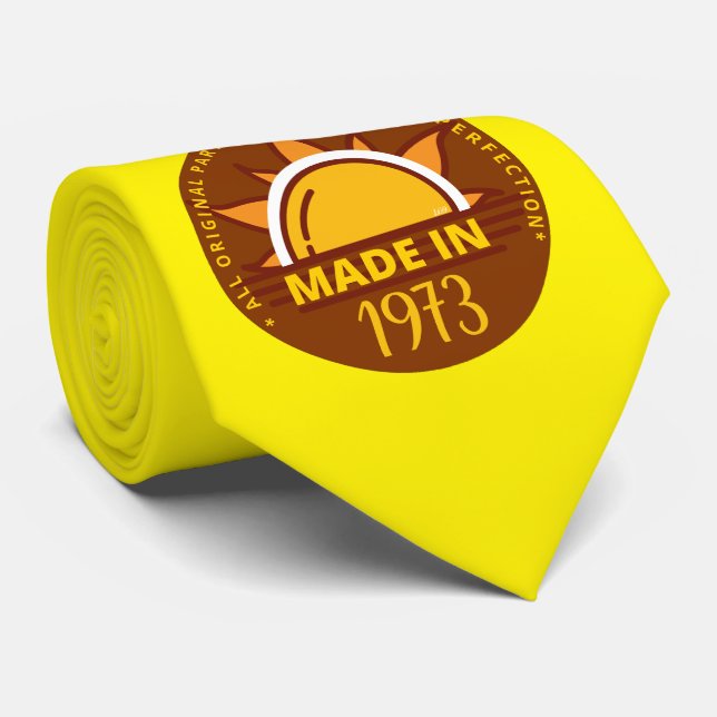MADE 1973 lustiges Geburtstagsgeschenk Krawatte (Gerollt)