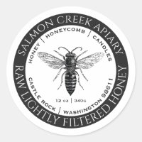 Made by bies Queen bee Raw Honey Label