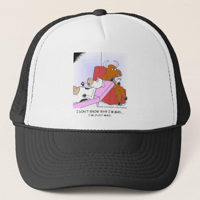Made Cow in Therapy Funny Gifts & Sammlerstücke Truckerkappe (Vorderseite)