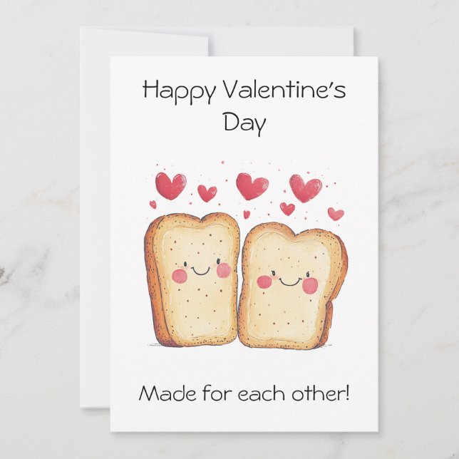 Made for other - Niedlich & Punny Valentine's Karte (Vorderseite)